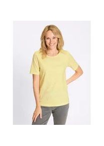 Print-Shirt CLASSIC BASICS "Ringelshirt", Damen, Gr. 46, zitrone, ecru, geringelt, 100% Baumwolle, gemustert, gestreift, mehrfarbig, Rundhals, Shirts