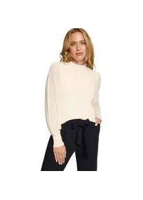 Strickpullover Zero "Damen mit hohem Kragen", Damen, Gr. 44, eggnog, Strick, Obermaterial: 72% Viskose, 28% Polyester, unifarben, figurumspielend normal, weit B&uuml;ndchen krempelbar, Pullover Strickpullover, Plain/ohne Details