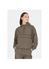 ENDURANCE ATHLECIA Langarmshirt ATHLECIA "Arishi", Damen, Gr. 40, grau (dunkelgrau), 100% Polyester, unifarben, normal, ohne Ausschnitt, Shirts Langarmshirt, aus atmungsaktivem Material