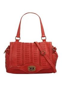 Henkeltasche Samantha Look, Damen, Gr. B/H/T: 33cm x 23cm x 7cm onesize, rot, Leder, Taschen, echt Leder, Made in Italy