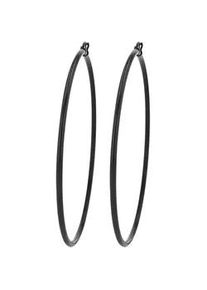 Adelia&acute;s Paar Creolen ADELIA ́S "Damen Ohrringe &ndash; Creole aus Edelstahl", Damen, Gr. Damen, Edelstahl, schwarz, Ohrringe, Eine sch&ouml;ne Geschenkidee f&uuml;r jeden Anlass