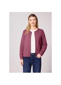 Cardigan Street One, Damen, Gr. 36, schwarz clouded blush, Stoff, 70% Polyester, 25% Viskose, 5% Elasthan, Strukturmuster, normal normal, Rundhals, B&uuml;ndchen, Strickjacken, mit Struktur