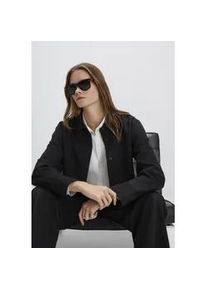 Langarmbluse Mavi "LONG SLEEVE WOVEN SHIRT", Damen, Gr. L, schwarz, 96% Polyester, 4% Elasthan, unifarben, normal kurz, eng 1-Knopf-Manschette, Blusen, Jackenshirt