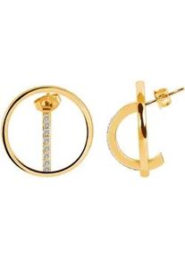 Adelia&acute;s Paar Ohrh&auml;nger ADELIA ́S "Damen Ohrringe &ndash; Ohrstecker aus Edelstahl mit Strass Steinchen", Damen, Gr. Damen, Edelstahl, gold, Ohrringe, Perfekt als Geschenk zum Geburtstag