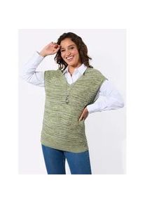 Pullunder Casual Looks "Pullunder", Damen, Gr. 52, lindgr&uuml;n, meliert, 100% Baumwolle, meliert, Pullover Pullunder