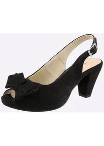 Sandalette Andrea Conti, Damen, Gr. 36, schwarz, Textil, Schuhe Sandalette