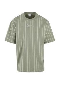 T-Shirt Karl Kani "Karl Kani Small Signature Essential Pinstripe Tee", Damen, Gr. XS, gr&uuml;n, 100% Baumwolle, gestreift, normal, Rundhals, Shirts T-Shirt