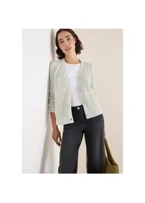 Cardigan Cecil, Damen, Gr. XXL (46), metal grau melange, Strick, Obermaterial: 58% Baumwolle, 24% Polyacryl, 10% Nylon, 8% Polyester, meliert, normal h&uuml;ftbedeckend, V-Ausschnitt, Strickjacken, Chunky Strickjacke mit Knopfleiste