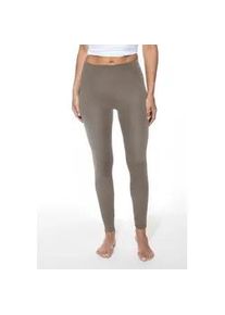 Leggings Mey "Wool Love", Damen, Gr. XXS/XS, N-Gr, beige (deep taupe), Strick, Obermaterial: 70% Schurwolle, 30% Seide, lang, Hosen Leggings, Merinowoll-Anteil, leichter Glanz