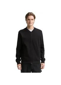 Sweatshirt Tom Tailor DENIM, Herren, Gr. L, schwarz, Sweatware, Obermaterial: 60% Baumwolle, 40% Polyester, unifarben, regular fit normal, ohne Ausschnitt, Rippb&uuml;ndchen, Sweatshirts Sweatshirt, mit Rippb&uuml;ndchen