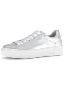 Sneaker Gabor "Sneaker low", Damen, Gr. 38,5, silber, Schuhe Sneaker