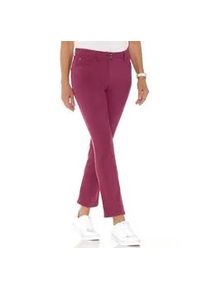 Stretch-Jeans Casual Looks, Damen, Gr. 23, Kurzgr&ouml;&szlig;en, rot (bordeaux), 96% Baumwolle, 4% Elasthan, unifarben, lang, Jeans
