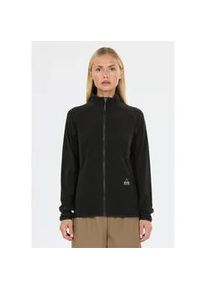 Fleecejacke SOS "Bromo", Damen, Gr. XS, schwarz, 92% Polyester, 8% Elasthan, unifarben, normal, hoch geschlossener Ausschnitt, Jacken Fleecejacke, mit kuschelig w&auml;rmender Eigenschaft