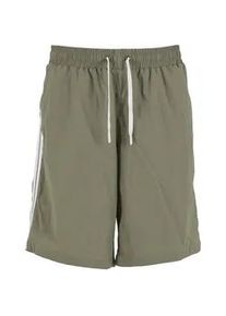 Badeshorts Urban Classics "Urban Classics Board Shorts With Patched Stripe", Herren, Gr. 4XL, US-Gr&ouml;&szlig;en, paleolive, 100% Polyamid, Badehosen Badeshorts