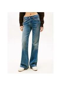 Tommy Hilfiger Bootcut-Jeans TOMMY JEANS "SIA LOW BOOTCUT", Damen, Gr. 31, L&auml;nge 30, denim medium, Denim/Jeans, Obermaterial: 100% Baumwolle, Abriebeffekte, bootcut fit kn&ouml;chellang, Jeans