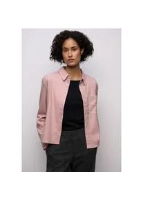 Langarmbluse Street One, Damen, Gr. 44, powder pink meliert, Stoff, 63% Polyester, 34% Viskose, 3% Elasthan, meliert, klassisch normal, V-Ausschnitt, B&uuml;ndchen, Blusen, im Melange Look