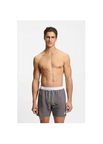 Badeshorts BOSS "Starfish", Herren, Gr. XXL, N-Gr, dunkelgrau 025, Microfaser, Microfaser, Badehosen Badeshorts, mit Kontraststreifen