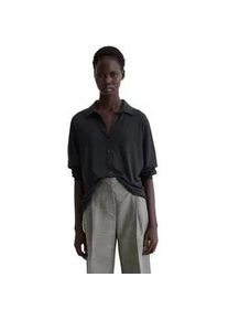 Marc O'Polo Langarmbluse MARC O'POLO "aus LENZINGTM ECOVEROTM", Damen, Gr. M, deep night blau, Obermaterial: 94% Viskose, 6% Elasthan, unifarben, loose fit normal, B&uuml;ndchen, Blusen