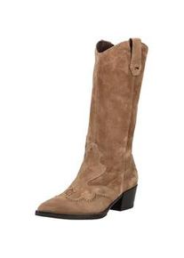 Bikerboots Nero Giardini "Nero Giardini Stiefel Veloursleder", Damen, Gr. 41, braun, Veloursleder, Schuhe Bikerboots