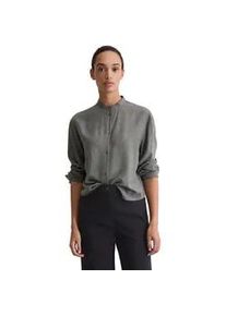 Marc O'Polo Langarmbluse MARC O'POLO "aus Viskose-Twill", Damen, Gr. 38, warm granite melange, Obermaterial: 100% Viskose, unifarben, regular fit normal, Doppelmanschette, Blusen