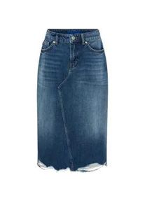 HUGO BOSS Jeansrock HUGO BLUE "Gadele", Damen, Gr. M (38), medium blau 422, Denim/Jeans, Obermaterial: 100% Baumwolle, unifarben, kniebedeckend, R&ouml;cke Jeansrock, Mid Rise, in Midi-L&auml;nge