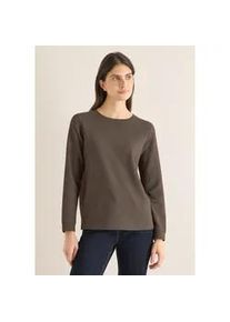 Langarmshirt Cecil, Damen, Gr. XXL (46), urban taupe, Stoff, 65% Polyester, 32% Viskose, 3% Elasthan, unifarben, comfort fit normal, U-Boot-Ausschnitt, B&uuml;ndchen, Shirts Langarmshirt, mit U-Boot-Ausschnitt