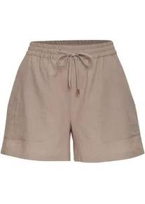 Strandshorts Vivance, Damen, Gr. 34, N-Gr, taupe, Web, Obermaterial: 100% Baumwolle, Strukturmuster, unifarben, figurumspielend kurz, Hosen Strandshorts, aus Strukturware, Sommershorts, Strandshorts