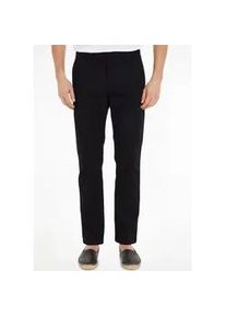 Chinohose Tommy Hilfiger "DENTON CHINO 1985 PIMA COTTON", Herren, Gr. 32, L&auml;nge 34, schwarz, Twill, Obermaterial: 96% Baumwolle, 4% Elasthan, straight fit kn&ouml;chellang, Hosen Chinohose, von der Kollektion aus 1985 inspiriert