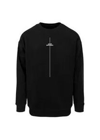 Rundhalspullover Merchcode "Merchcode Think Different Sweat Crewneck", Herren, Gr. L, schwarz, 65% Baumwolle, 35% Polyester, mehrfarbig, oversize, ohne Ausschnitt, Pullover Rundhalspullover