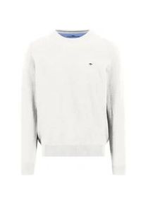 Rundhalspullover Fynch-Hatton, Herren, Gr. 4XL, new sanftes wei&szlig;, Strick, Obermaterial: 100% Baumwolle, unifarben, regular fit taillenbedeckt, Rundhals, Rippb&uuml;ndchen, Pullover Rundhalspullover, aus Baumwolle, mit Rundhalsausschnitt, Regular Fit