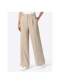 Webhose Heine, Damen, Gr. 42, Normalgr&ouml;&szlig;en, beige, meliert, 94% Polyester, 6% Elasthan, unifarben, Hosen