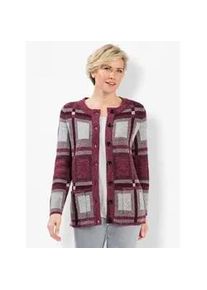 Classic Dog Strickjacke CLASSIC, Damen, Gr. 40, rot (bordeaux, graphit, gemustert), 83% Polyacryl, 13% Polyamid, 4% Polyester, gemustert, mehrfarbig, Strickjacken Strickjacke
