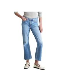 Marc O'Polo Bootcut-Jeans MARC O'POLO DENIM "Josina, aus Organic Cotton Stretch", Damen, Gr. 28, L&auml;nge 32, medium blau, Denim/Jeans, Obermaterial: 98% Baumwolle, 2% Elasthan, bootcut fit, Jeans, hohe Leibh&ouml;he, verk&uuml;rzte L&auml;nge