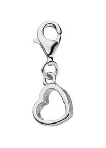 Charm-Einh&auml;nger Jobo "Charm Herz", silber 925, Charms, Damen, Silber 925 (Sterlingsilber), 925 Silber rhodiniert