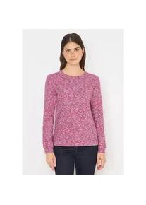 Langarmshirt Cecil, Damen, Gr. XXL (46), schwarz blossom melange, Web, 40% Baumwolle, 40% Viskose, 17% Polyester, 3% Elasthan, meliert, normal normal, Rundhals, abgesteppt, Shirts Langarmshirt, mit Rundhalsausschnitt