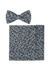 Fliege OLYMP, Herren, marine, Baumwolle, Fliegen, Set mit Einstecktuch