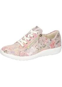 Waldl&auml;ufer Schn&uuml;rschuh WALDL&Auml;UFER "K-IRA", Damen, Gr. 8,5 (42,5), rosa (ros&eacute; multi), Veloursleder, metallic, Schuhe Schn&uuml;rschuh, Halbschuh, Komfortschuh mit farbenfrohem Druck, Schuhweite K