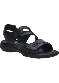 Sandale Josef Seibel "Debra 25, black-black", Damen, Gr. 36, schwarz (schwarz, schwarz), Obermaterial: 100% Rindsleder Leather cow., Schuhe Sandale