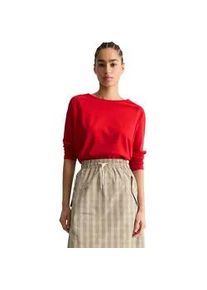 Marc O'Polo Langarmshirt MARC O'POLO DENIM "mit Raglan-&Auml;rmeln", Damen, Gr. XL, carmine rot, Obermaterial: 100% Baumwolle, unifarben, relaxed fit, Rundhals, normaler Saum, Shirts Langarmshirt