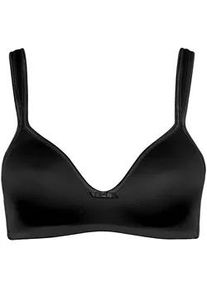 Schalen-BH LISCA "Schalen BH ohne B&uuml;gel Victoria", Damen, Gr. 85, Cup D, schwarz, Stoff, Obermaterial: 86% Polyester PES. 14% Elasthan EL., BHs Schalen-BH