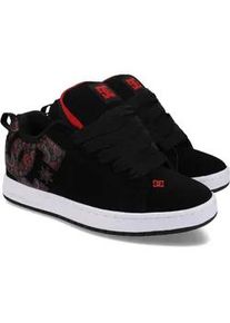 Sneaker DC Shoes "Court Graffik", Herren, Gr. 6(38), schwarz, grau, rot, Obermaterial:Obermaterial: Leder (Kuh) / Futter: Textil / Au&szlig;ensohle: Gummi;, Schuhe Sneaker