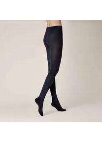 Strickstrumpfhose Kunert "Strumpfhose Warm Up", Damen, Gr. 40-42, schwarz (marine 0360), Obermaterial: 64% Schurwolle WV. 23% Baumwolle CO. 9% Polyamid PA. 2% Polyacryl PAN. 2% Elasthan EL., Strumpfhosen