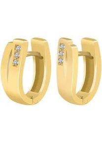 Adelia&acute;s Klappcreolen ADELIA ́S "Damen Ohrringe &ndash; Klappcreole aus 925 Silber", Damen, Gr. Damen, Silber 925 (Sterlingsilber), gold, Ohrringe Klappcreolen, Zum Verschenken an Menschen, die Ihnen am Herzen liegen