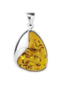 Kettenanh&auml;nger OSTSEE-SCHMUCK "- Jeska 34 mm - Silber 925/000 - Bernstein" Gr. 34, silber (silber 925, silberfarben, wei&szlig;), Schmuckanh&auml;nger, Damen, Silber 925 (Sterlingsilber), Kettenanh&auml;nger