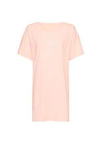 Nachthemd Vivance DREAMS, Damen, Gr. 44/46, N-Gr, rosa, Single Jersey, Obermaterial: 100% Baumwolle, bedruckt, unifarben, loose fit mini, Rundhals, Kleider Nachthemd