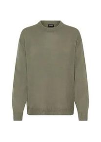Strickfleece-Pullover oxmo "Strickpullover OXISAMSON", Damen, Gr. M, braun (mulled basil), Obermaterial: 50% Polyacryl PAN. 50% Polyacryl PAN recyc.., Pullover