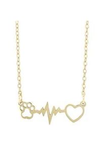 Adelia&acute;s Kette ohne Anh&auml;nger ADELIA ́S "Damen Halskette &ndash; Herz aus Edelstahl 43+5", gold, Halsketten, Damen, 48cm, Edelstahl, Ideal zum Verschenken &ndash; schlicht und stilvoll