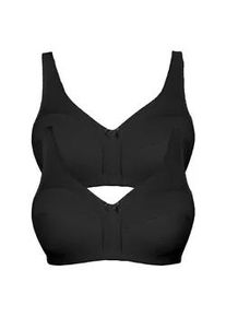 Soft-BH Viania "2er Pack Baumwoll Soft BH Basic", Damen, Gr. 85, Cup B, schwarz (schwarz schwarz), Obermaterial: 100% Baumwolle CO., BHs Soft-BH