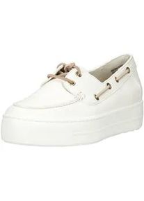 Schn&uuml;rschuh Paul Green "Paul Green Halbschuhe Glattleder", Damen, Gr. 37, cream, Glattleder, Schuhe Schn&uuml;rschuh