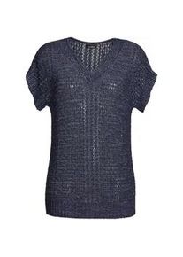 Strickpullover GOLDNER "Kurzgr&ouml;&szlig;e Pullover", Damen, Gr. 21, blau (marine), Obermaterial: 55% Polyacryl PAN. 45% Polyamid PA., normal, Sonstiges, Pullover Strickpullover, Ohne
